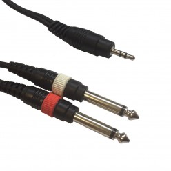 AC-J3S-2J6M/1,5 Jack 3,5 Stereo/2x 6,3 J Accu Cable